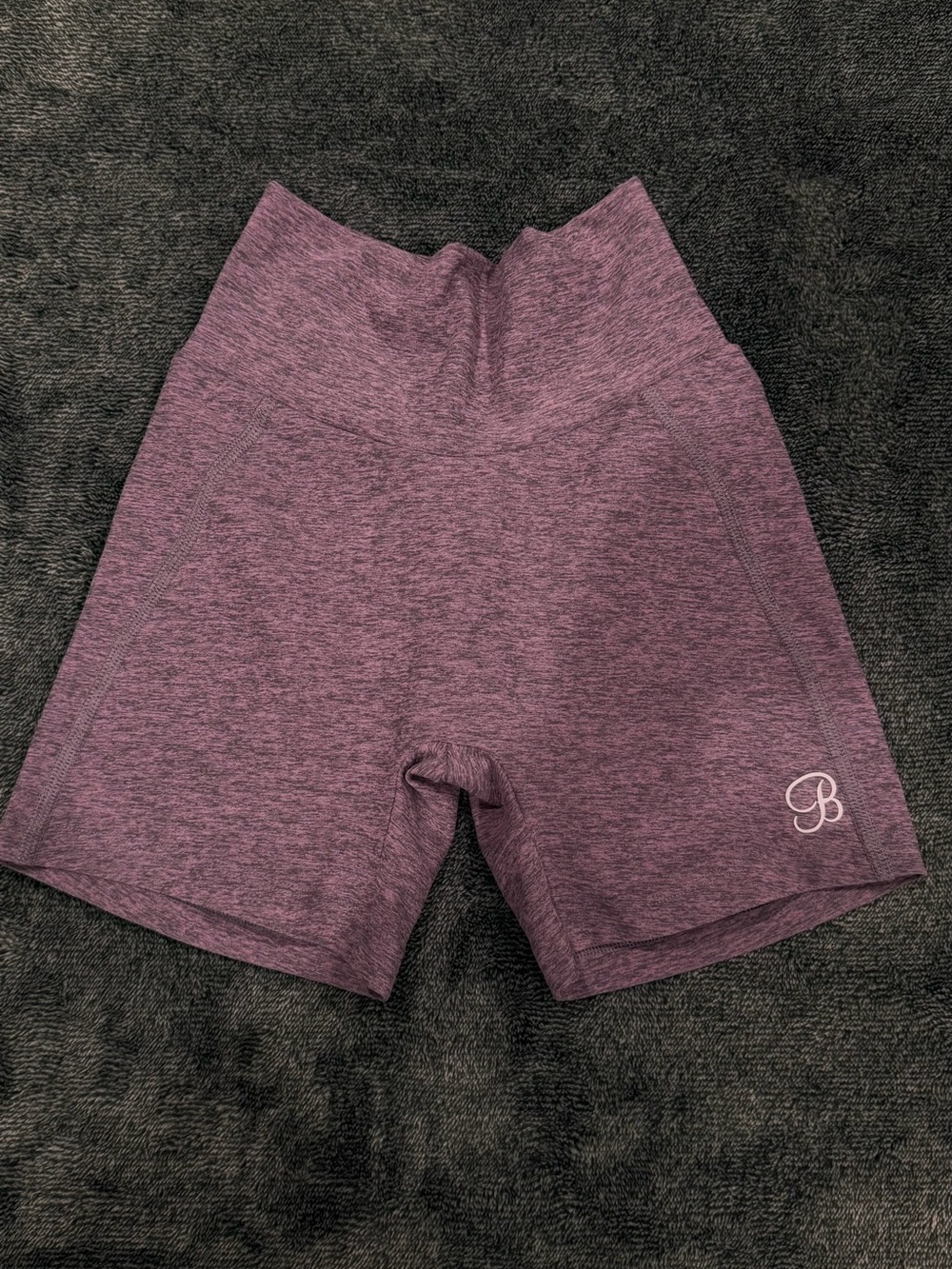 Bombshell Sportswear Heathered Lavender High-Waist Bike Shorts
